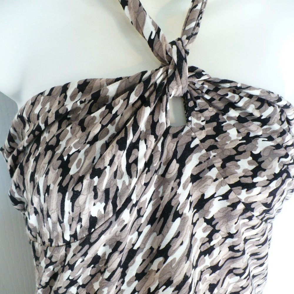 Ann Taylor Halter Dress Knit Camo/Animal Print S - Picture 2 of 5